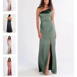 Elegant Satin One-Shoulder Jenny Yoo Bridesmaid Dress Jensen